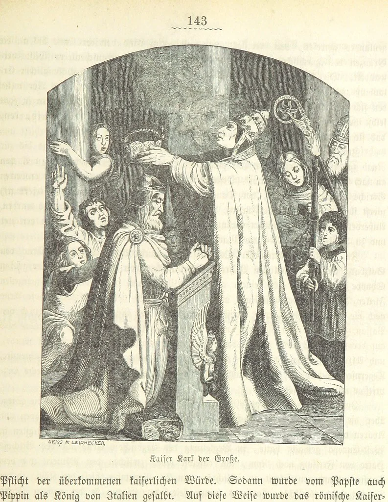 An illustration from Geschichte Bayerns. Unter Zugrundelegung von Lorenz von Westenrieders bayerischer Geschichte neu bearbeitet, dem Volke erzählt, und mit Beigaben aus der bayerischen Culturgeschichte und Sage versehen. ... Mit vielen Holzschnittbildern, 1874, leaf 165