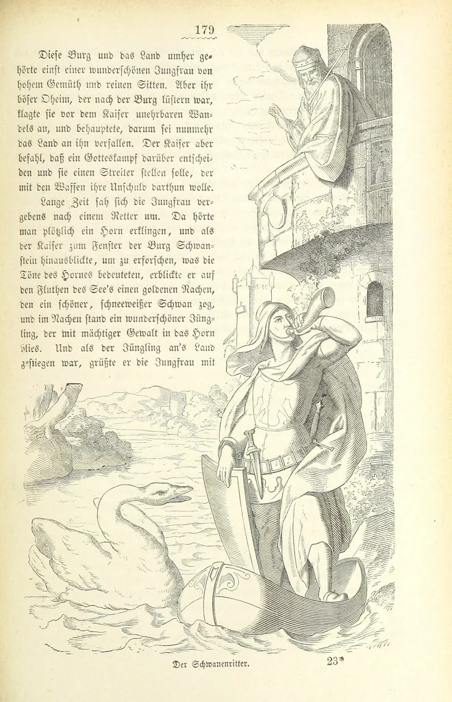An illustration from Geschichte Bayerns. Unter Zugrundelegung von Lorenz von Westenrieders bayerischer Geschichte neu bearbeitet, dem Volke erzählt, und mit Beigaben aus der bayerischen Culturgeschichte und Sage versehen. ... Mit vielen Holzschnittbildern, 1874, leaf 201