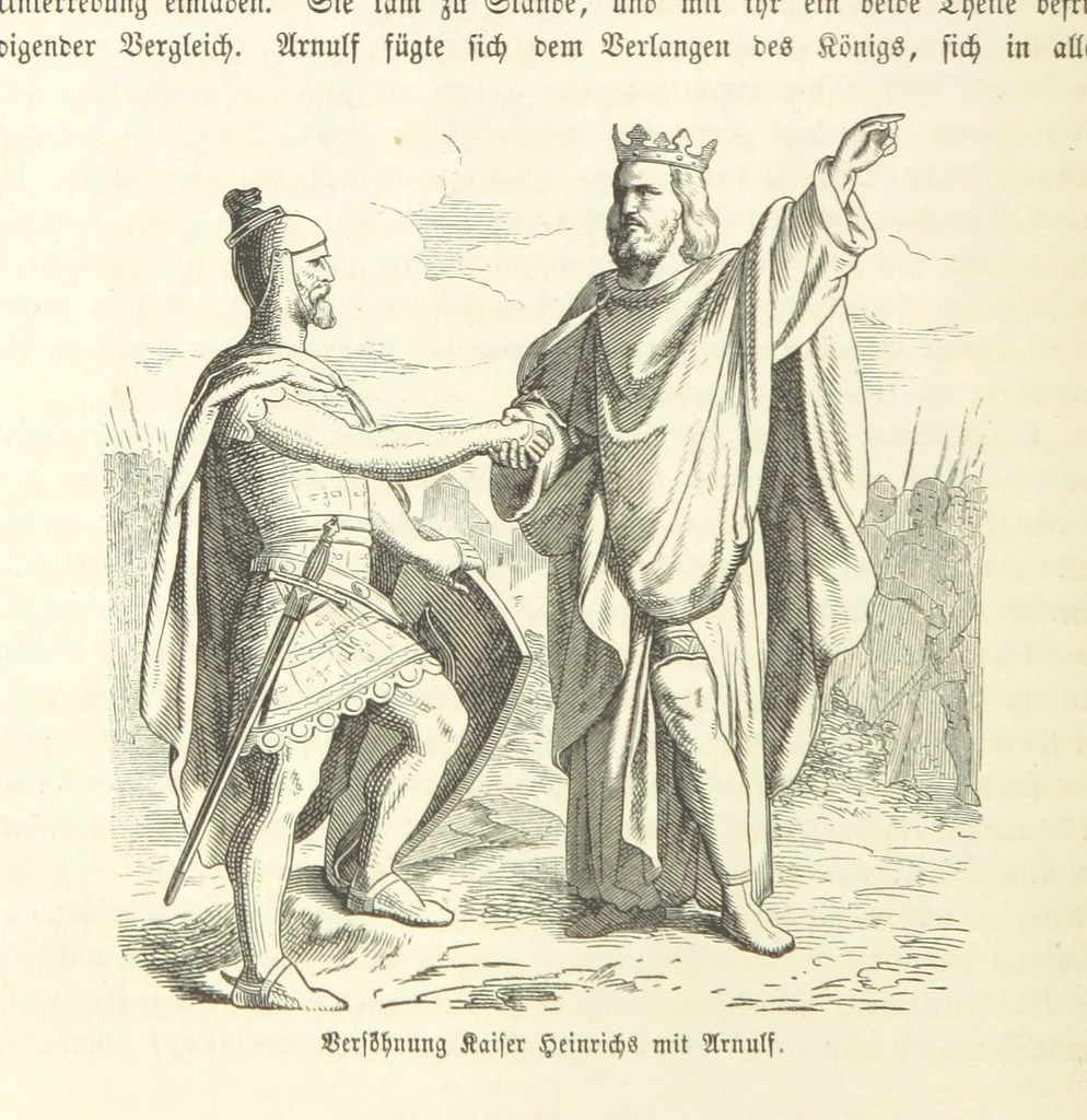 An illustration from Geschichte Bayerns. Unter Zugrundelegung von Lorenz von Westenrieders bayerischer Geschichte neu bearbeitet, dem Volke erzählt, und mit Beigaben aus der bayerischen Culturgeschichte und Sage versehen. ... Mit vielen Holzschnittbildern, 1874, leaf 206