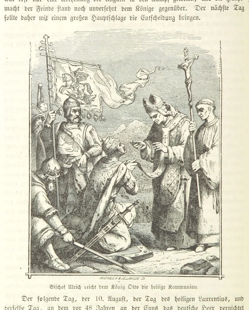 An illustration from Geschichte Bayerns. Unter Zugrundelegung von Lorenz von Westenrieders bayerischer Geschichte neu bearbeitet, dem Volke erzählt, und mit Beigaben aus der bayerischen Culturgeschichte und Sage versehen. ... Mit vielen Holzschnittbildern, 1874, leaf 212
