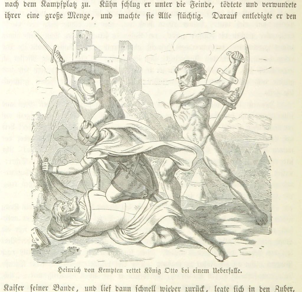 An illustration from Geschichte Bayerns. Unter Zugrundelegung von Lorenz von Westenrieders bayerischer Geschichte neu bearbeitet, dem Volke erzählt, und mit Beigaben aus der bayerischen Culturgeschichte und Sage versehen. ... Mit vielen Holzschnittbildern, 1874, leaf 274