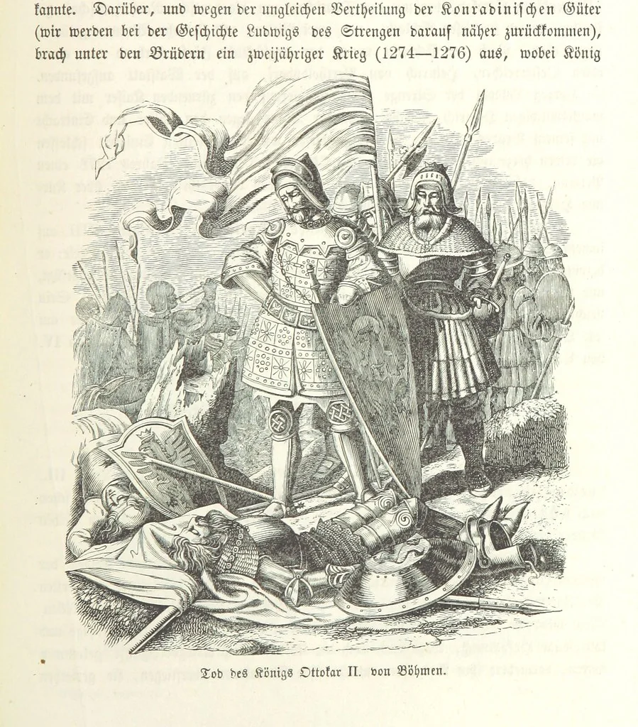 An illustration from Geschichte Bayerns. Unter Zugrundelegung von Lorenz von Westenrieders bayerischer Geschichte neu bearbeitet, dem Volke erzählt, und mit Beigaben aus der bayerischen Culturgeschichte und Sage versehen. ... Mit vielen Holzschnittbildern, 1874, leaf 293
