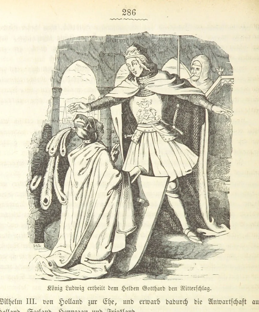 An illustration from Geschichte Bayerns. Unter Zugrundelegung von Lorenz von Westenrieders bayerischer Geschichte neu bearbeitet, dem Volke erzählt, und mit Beigaben aus der bayerischen Culturgeschichte und Sage versehen. ... Mit vielen Holzschnittbildern, 1874, leaf 308