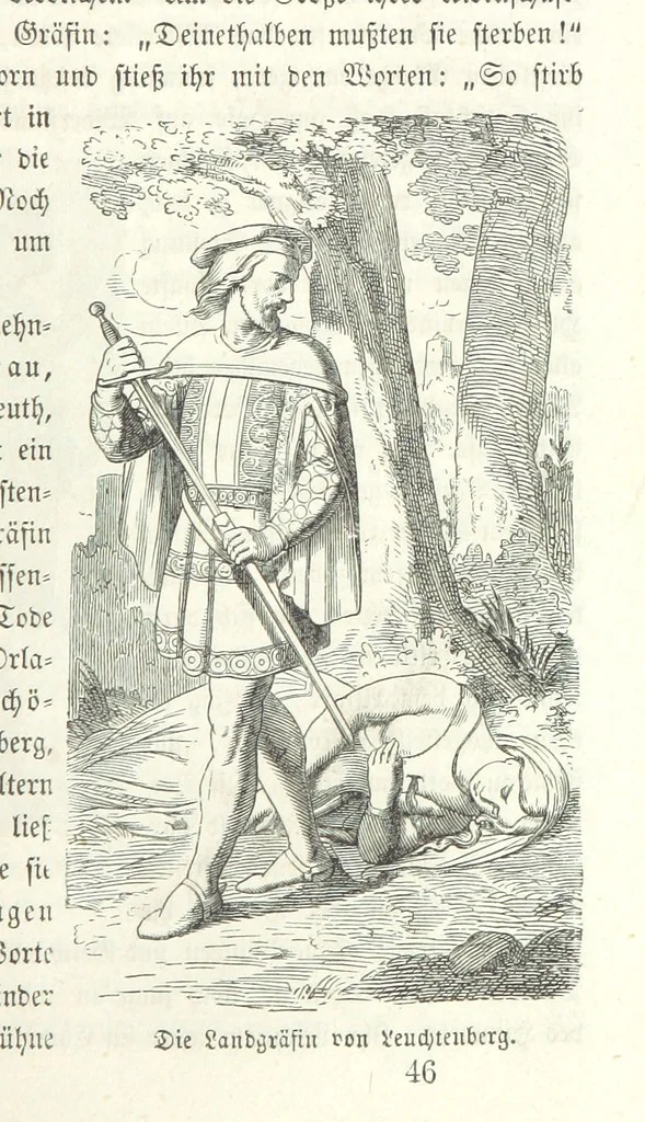 An illustration from Geschichte Bayerns. Unter Zugrundelegung von Lorenz von Westenrieders bayerischer Geschichte neu bearbeitet, dem Volke erzählt, und mit Beigaben aus der bayerischen Culturgeschichte und Sage versehen. ... Mit vielen Holzschnittbildern, 1874, leaf 383