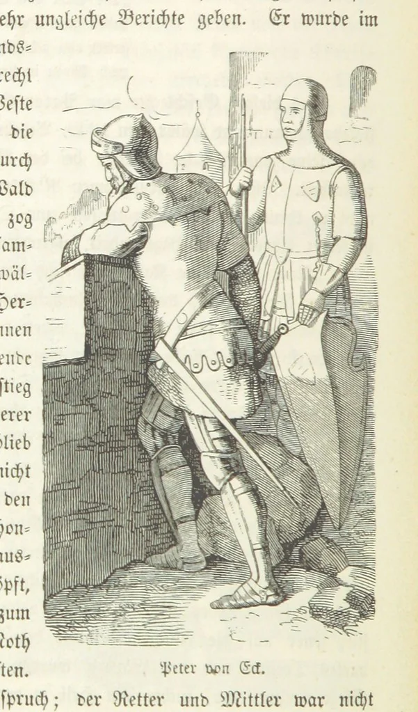 An illustration from Geschichte Bayerns. Unter Zugrundelegung von Lorenz von Westenrieders bayerischer Geschichte neu bearbeitet, dem Volke erzählt, und mit Beigaben aus der bayerischen Culturgeschichte und Sage versehen. ... Mit vielen Holzschnittbildern, 1874, leaf 386
