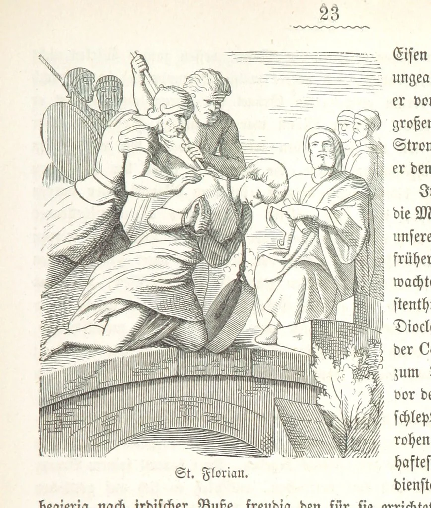 An illustration from Geschichte Bayerns. Unter Zugrundelegung von Lorenz von Westenrieders bayerischer Geschichte neu bearbeitet, dem Volke erzählt, und mit Beigaben aus der bayerischen Culturgeschichte und Sage versehen. ... Mit vielen Holzschnittbildern, 1874, leaf 45