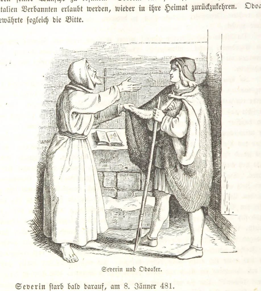 An illustration from Geschichte Bayerns. Unter Zugrundelegung von Lorenz von Westenrieders bayerischer Geschichte neu bearbeitet, dem Volke erzählt, und mit Beigaben aus der bayerischen Culturgeschichte und Sage versehen. ... Mit vielen Holzschnittbildern, 1874, leaf 50
