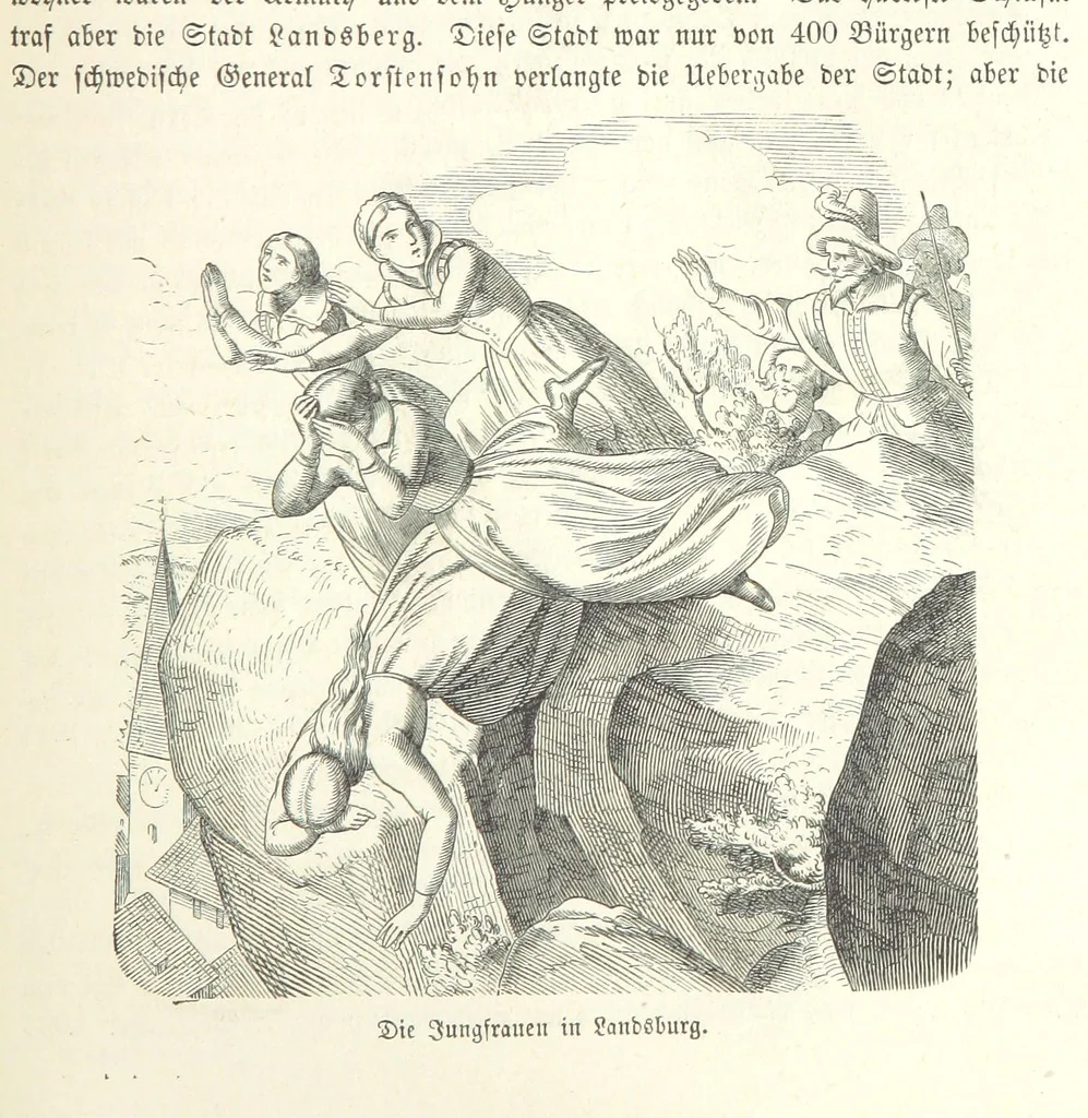 An illustration from Geschichte Bayerns. Unter Zugrundelegung von Lorenz von Westenrieders bayerischer Geschichte neu bearbeitet, dem Volke erzählt, und mit Beigaben aus der bayerischen Culturgeschichte und Sage versehen. ... Mit vielen Holzschnittbildern, 1874, leaf 549