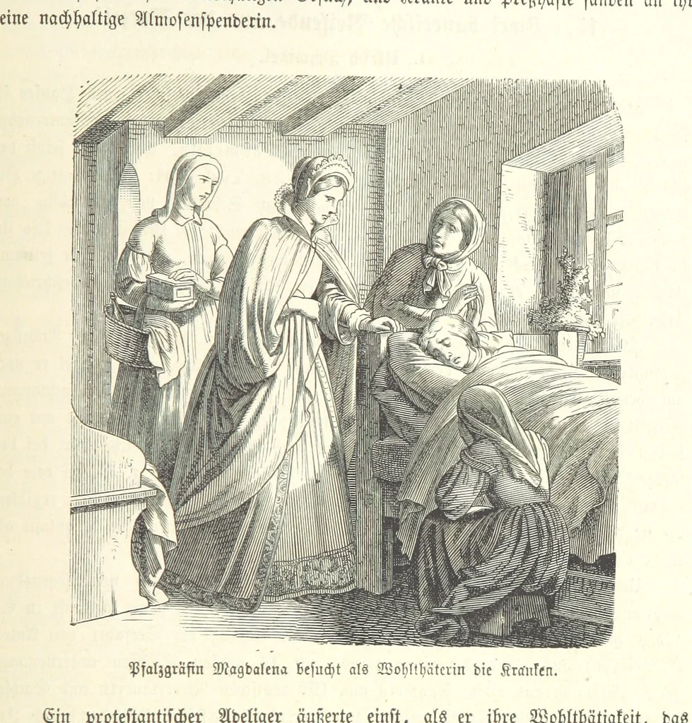 An illustration from Geschichte Bayerns. Unter Zugrundelegung von Lorenz von Westenrieders bayerischer Geschichte neu bearbeitet, dem Volke erzählt, und mit Beigaben aus der bayerischen Culturgeschichte und Sage versehen. ... Mit vielen Holzschnittbildern, 1874, leaf 587
