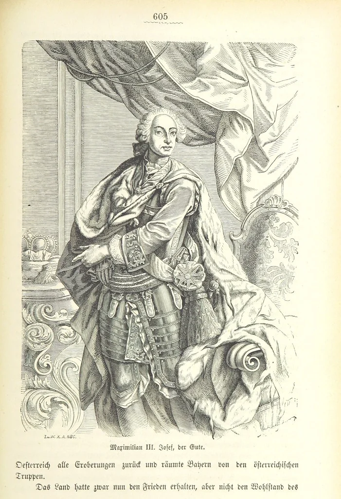An illustration from Geschichte Bayerns. Unter Zugrundelegung von Lorenz von Westenrieders bayerischer Geschichte neu bearbeitet, dem Volke erzählt, und mit Beigaben aus der bayerischen Culturgeschichte und Sage versehen. ... Mit vielen Holzschnittbildern, 1874, leaf 627