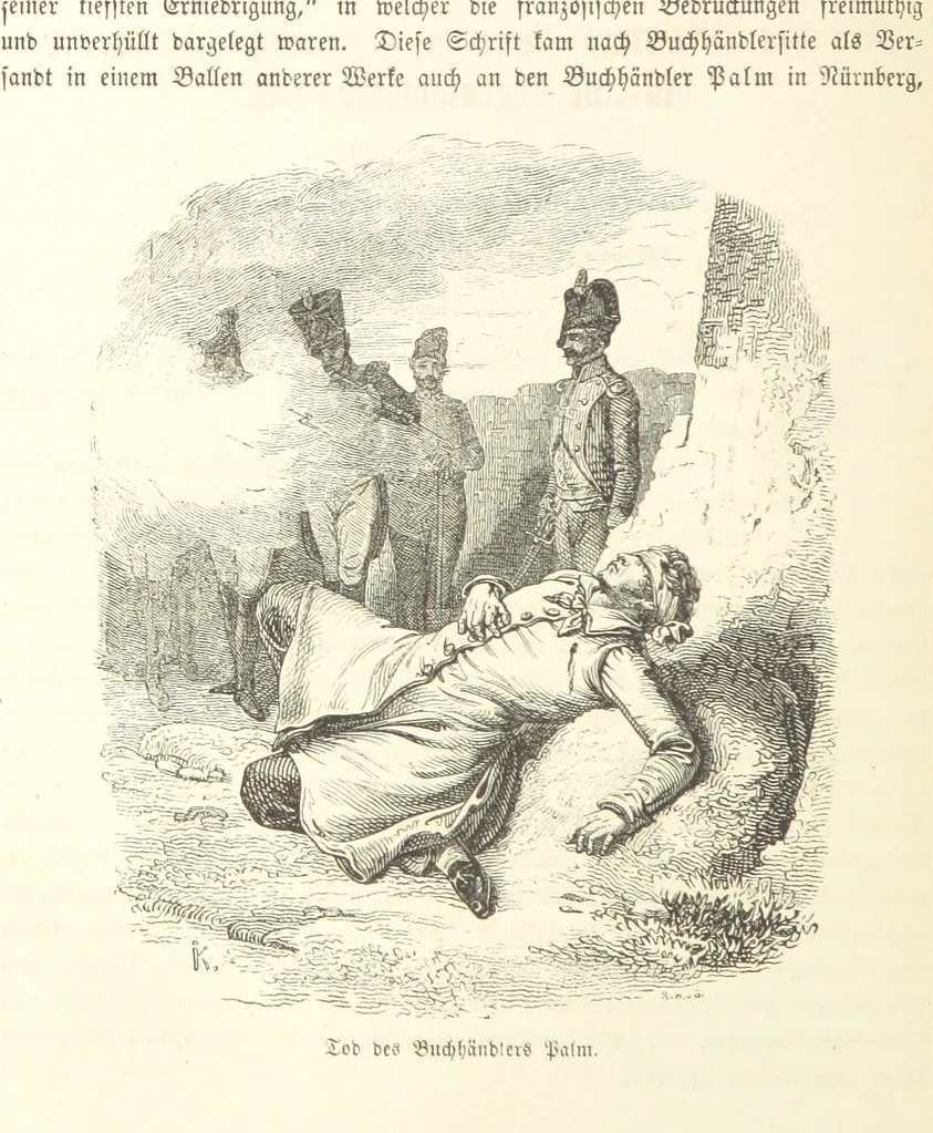 An illustration from Geschichte Bayerns. Unter Zugrundelegung von Lorenz von Westenrieders bayerischer Geschichte neu bearbeitet, dem Volke erzählt, und mit Beigaben aus der bayerischen Culturgeschichte und Sage versehen. ... Mit vielen Holzschnittbildern, 1874, leaf 660