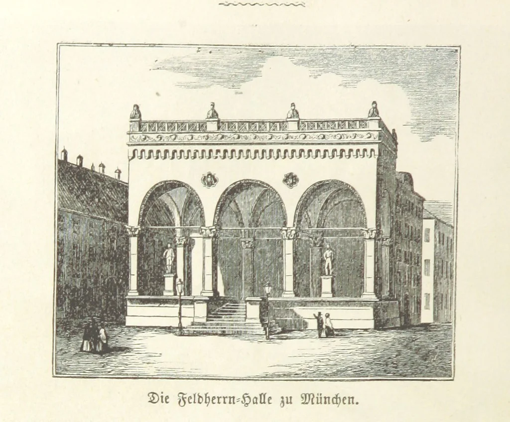 An illustration from Geschichte Bayerns. Unter Zugrundelegung von Lorenz von Westenrieders bayerischer Geschichte neu bearbeitet, dem Volke erzählt, und mit Beigaben aus der bayerischen Culturgeschichte und Sage versehen. ... Mit vielen Holzschnittbildern, 1874, leaf 676