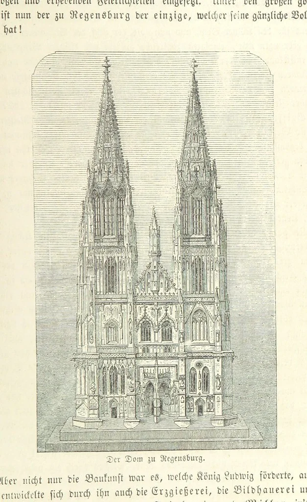 An illustration from Geschichte Bayerns. Unter Zugrundelegung von Lorenz von Westenrieders bayerischer Geschichte neu bearbeitet, dem Volke erzählt, und mit Beigaben aus der bayerischen Culturgeschichte und Sage versehen. ... Mit vielen Holzschnittbildern, 1874, leaf 679