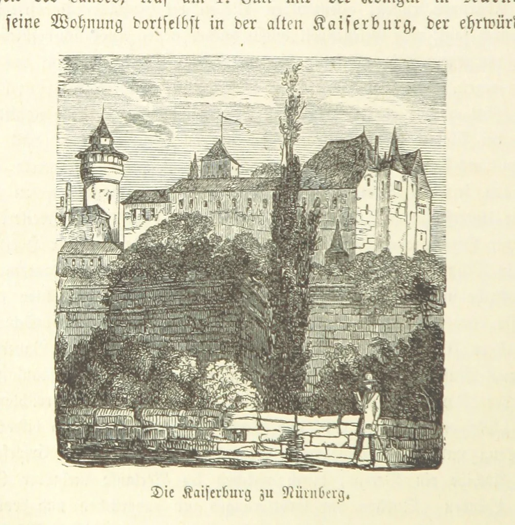 An illustration from Geschichte Bayerns. Unter Zugrundelegung von Lorenz von Westenrieders bayerischer Geschichte neu bearbeitet, dem Volke erzählt, und mit Beigaben aus der bayerischen Culturgeschichte und Sage versehen. ... Mit vielen Holzschnittbildern, 1874, leaf 690