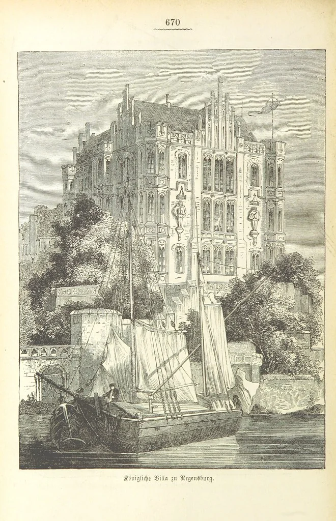 An illustration from Geschichte Bayerns. Unter Zugrundelegung von Lorenz von Westenrieders bayerischer Geschichte neu bearbeitet, dem Volke erzählt, und mit Beigaben aus der bayerischen Culturgeschichte und Sage versehen. ... Mit vielen Holzschnittbildern, 1874, leaf 692