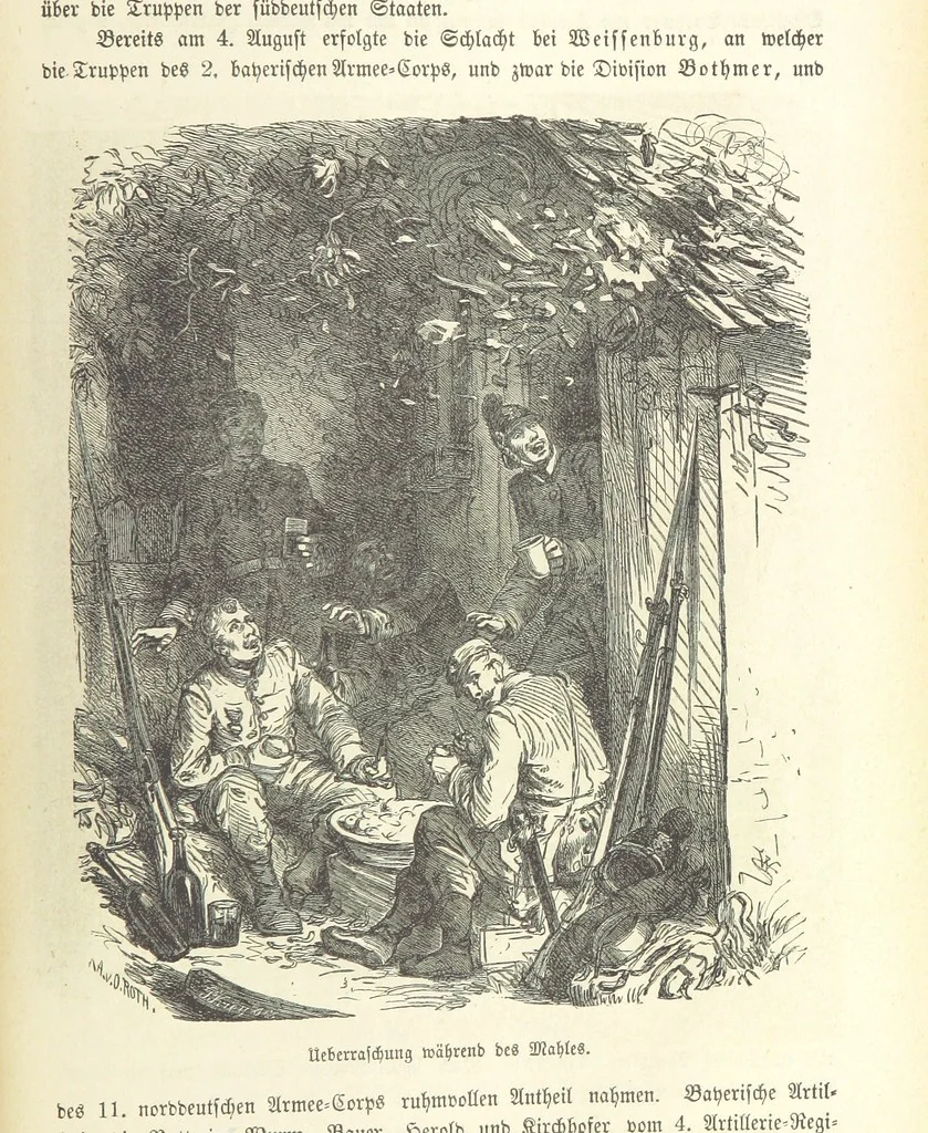 An illustration from Geschichte Bayerns. Unter Zugrundelegung von Lorenz von Westenrieders bayerischer Geschichte neu bearbeitet, dem Volke erzählt, und mit Beigaben aus der bayerischen Culturgeschichte und Sage versehen. ... Mit vielen Holzschnittbildern, 1874, leaf 699