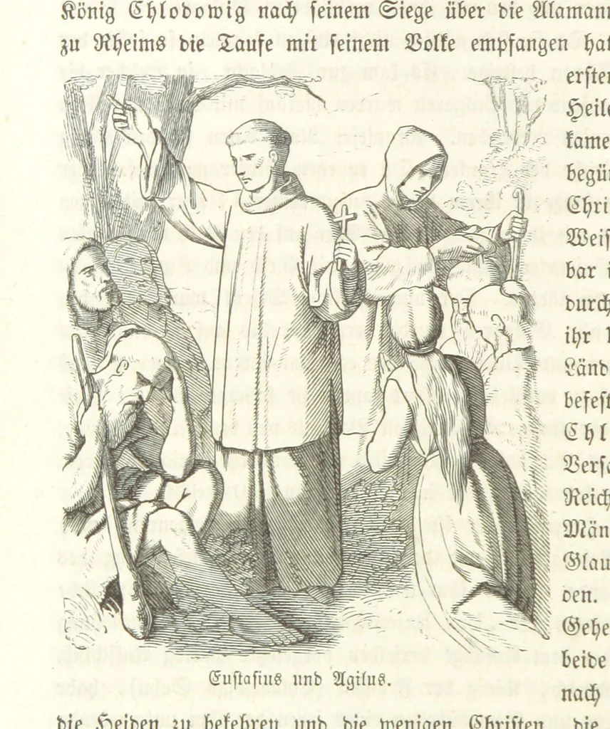 An illustration from Geschichte Bayerns. Unter Zugrundelegung von Lorenz von Westenrieders bayerischer Geschichte neu bearbeitet, dem Volke erzählt, und mit Beigaben aus der bayerischen Culturgeschichte und Sage versehen. ... Mit vielen Holzschnittbildern, 1874, leaf 84