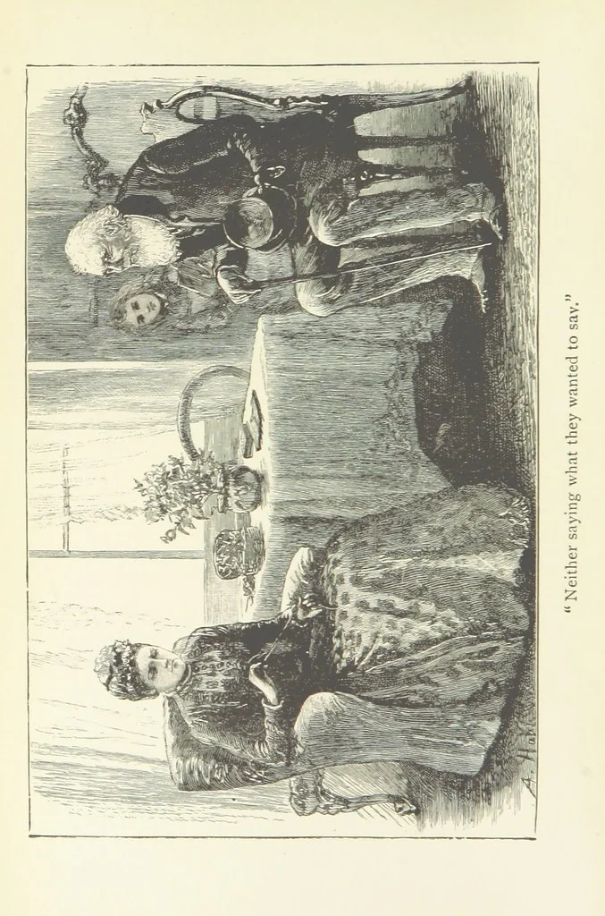 An illustration from Engaged to be married: a tale of to-day, 1895, leaf 116