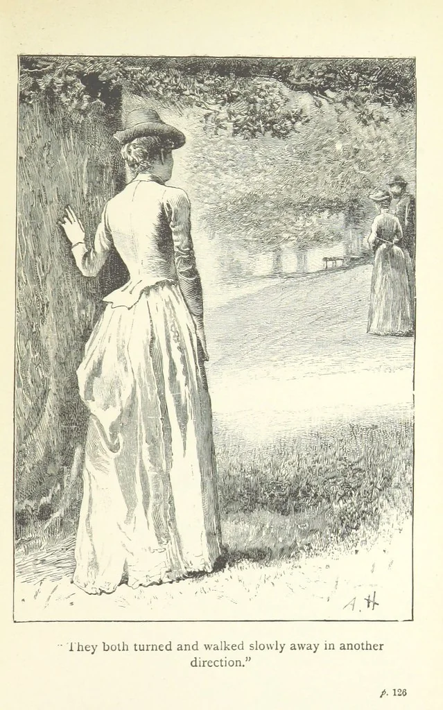 An illustration from Engaged to be married: a tale of to-day, 1895, leaf 137