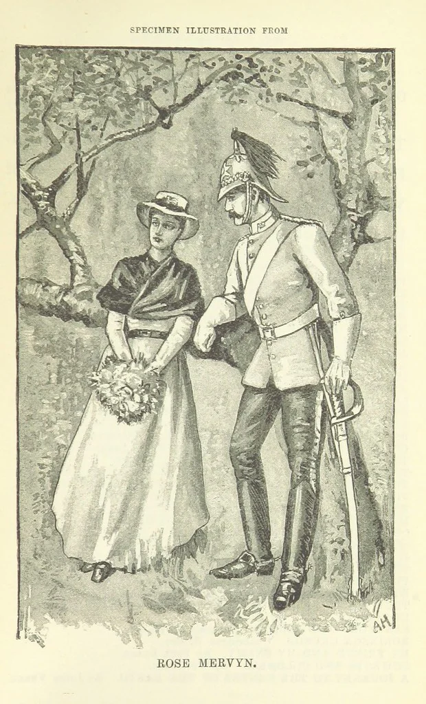 An illustration from Engaged to be married: a tale of to-day, 1895, leaf 345