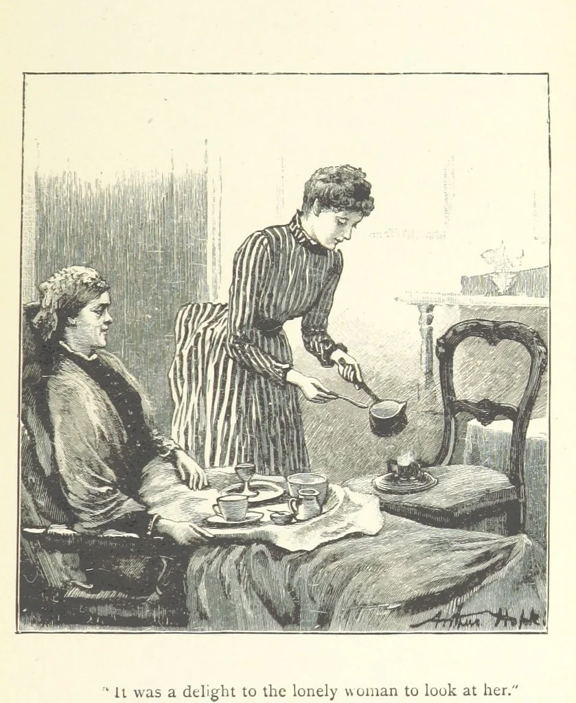 An illustration from Engaged to be married: a tale of to-day, 1895, leaf 99