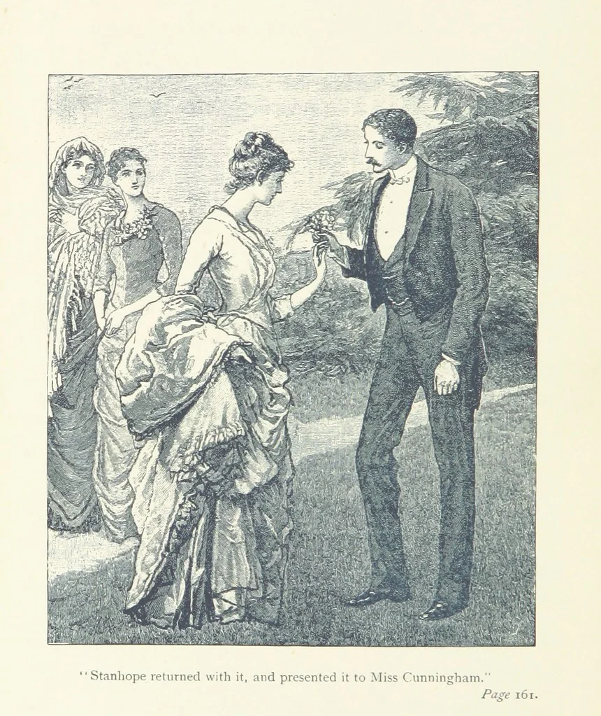 An illustration from Just a Love Story ... Illustrated, 1890, leaf 180