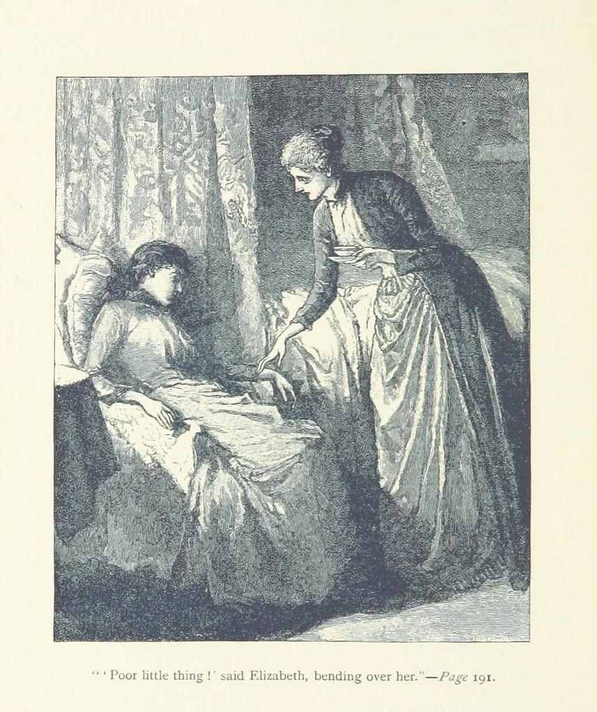 An illustration from Just a Love Story ... Illustrated, 1890, leaf 212