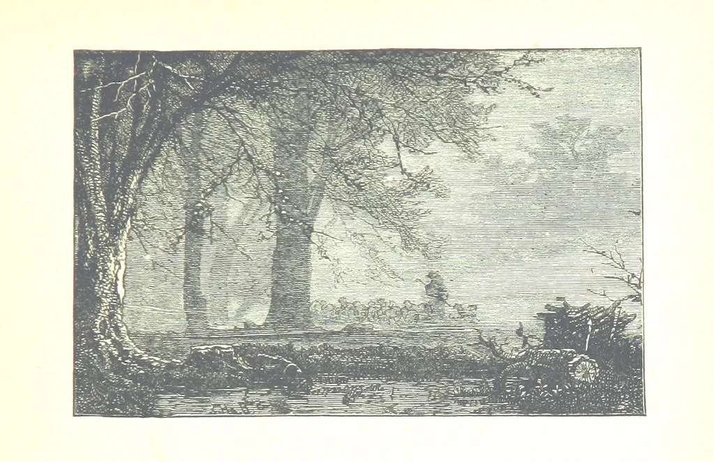 An illustration from The Lady of the Forest. [A novel, 1889, leaf 155