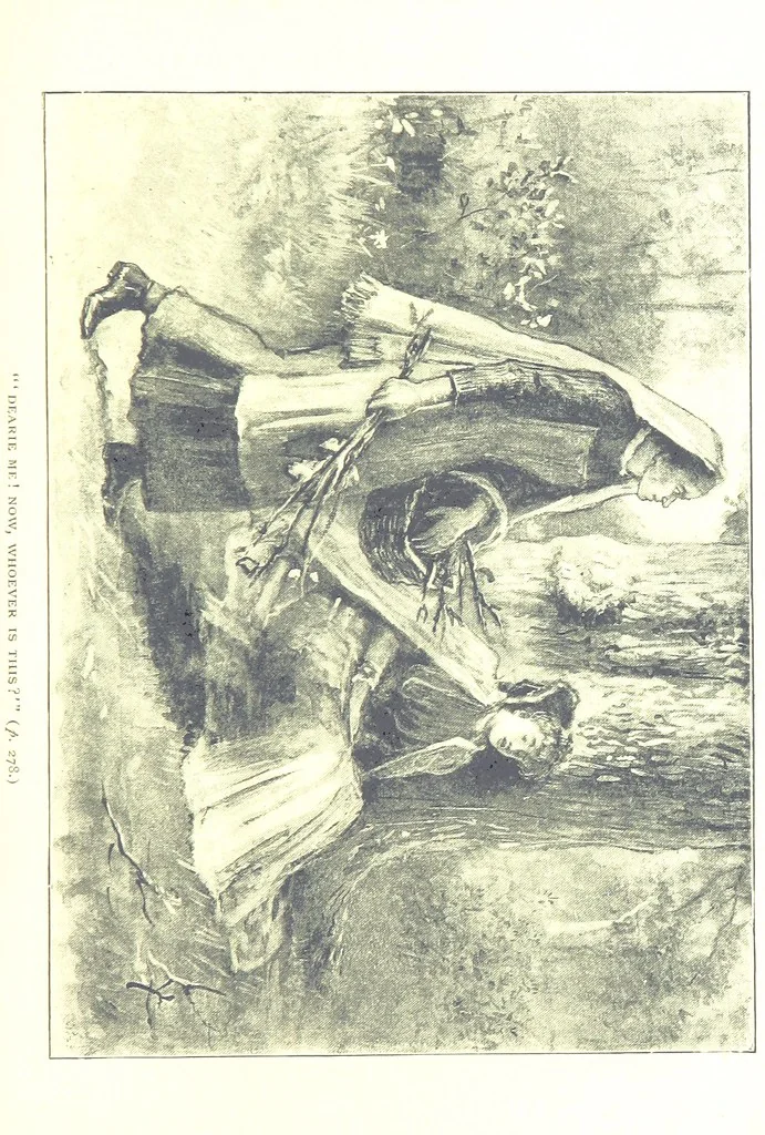 An illustration from The Lady of the Forest. [A novel, 1889, leaf 221