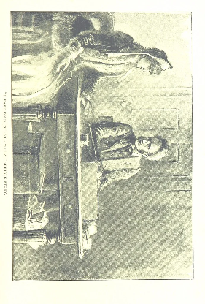 An illustration from The Lady of the Forest. [A novel, 1889, leaf 297