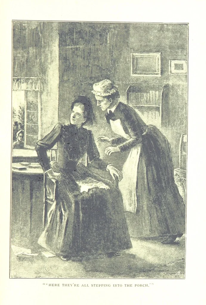 An illustration from The Lady of the Forest. [A novel, 1889, leaf 305