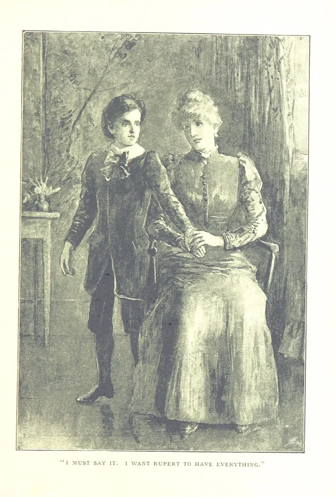 An illustration from The Lady of the Forest. [A novel, 1889, leaf 79