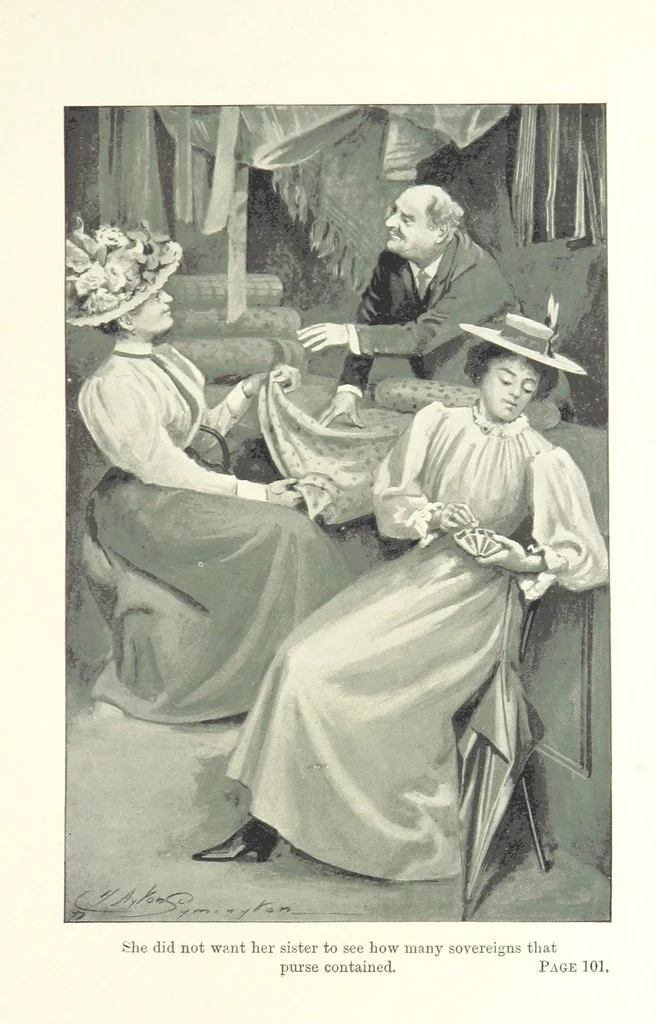 An illustration from Wild Kitty, etc, 1897, leaf 117
