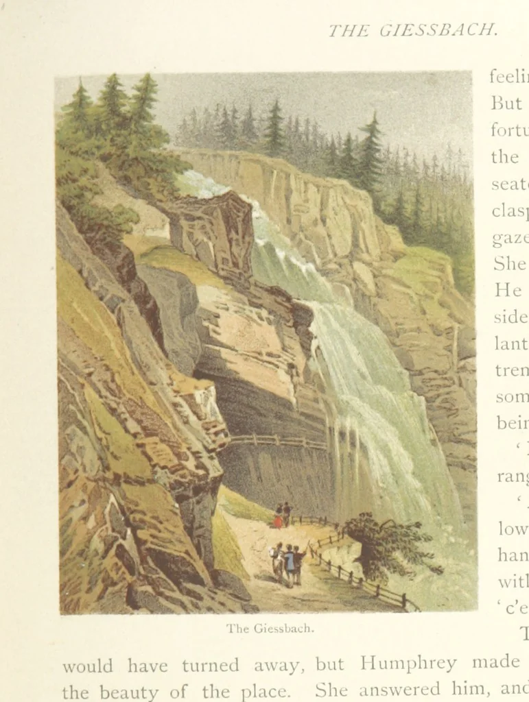 An illustration from Mountains and Lakes of Switzerland and Italy, ... views from original sketches by C. Pyne, 1871, leaf 101