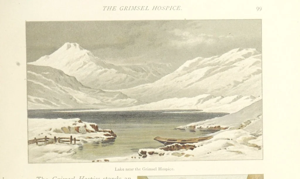 An illustration from Mountains and Lakes of Switzerland and Italy, ... views from original sketches by C. Pyne, 1871, leaf 113