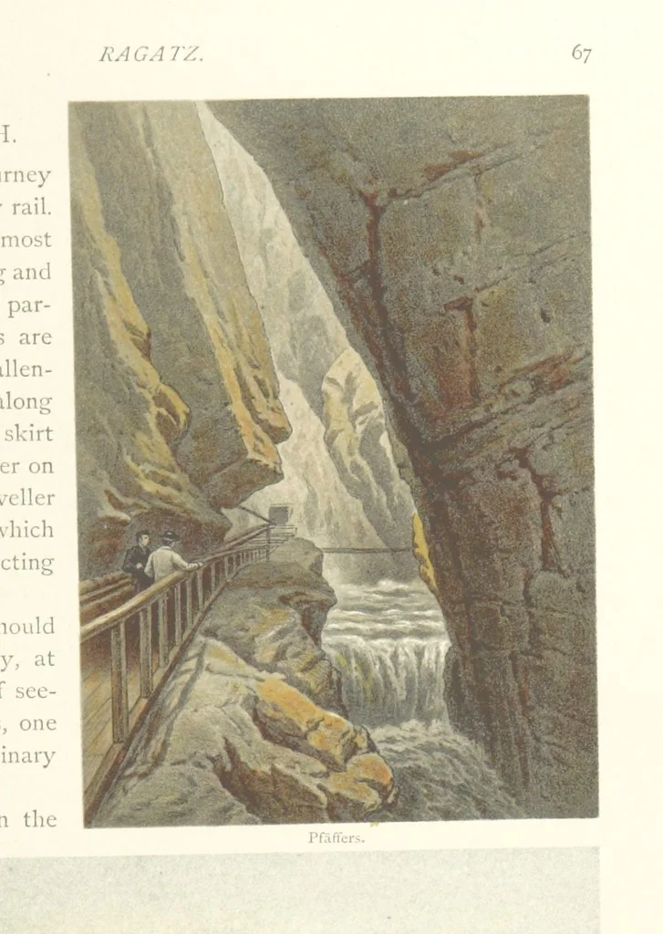 An illustration from Mountains and Lakes of Switzerland and Italy, ... views from original sketches by C. Pyne, 1871, leaf 81