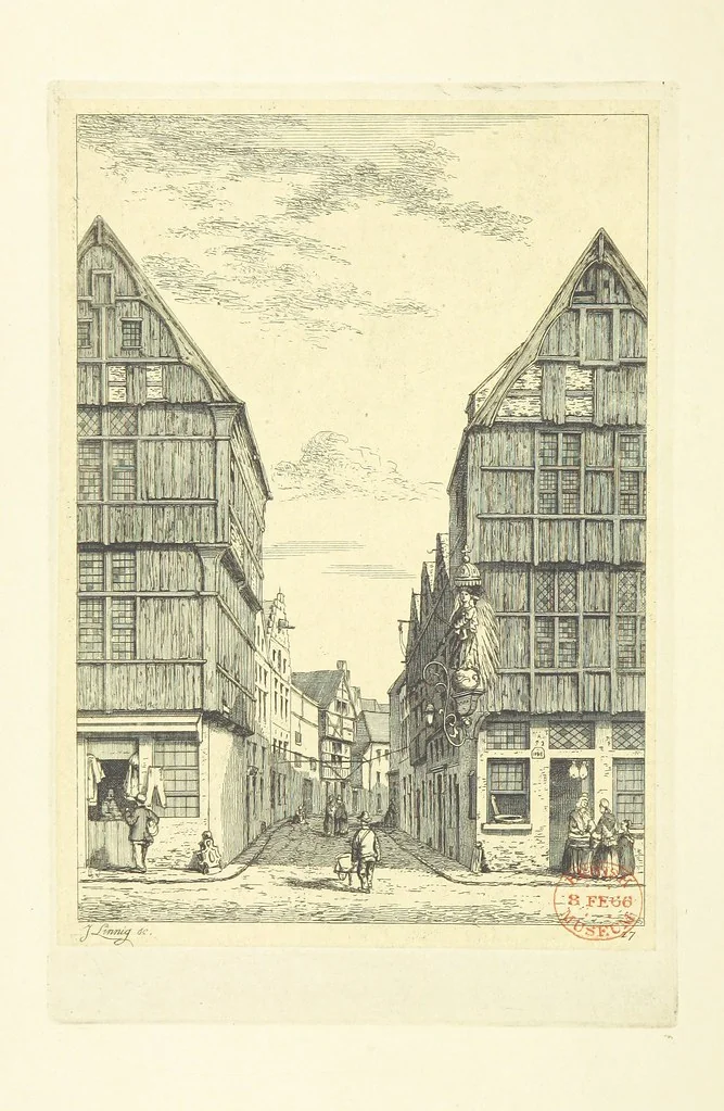 An illustration from Album historique de la ville d'Anvers. Collection de vues et de monuments des temps passés, dessinés d'après nature et gravés sur cuivre par J. Linnig, avec notices historiques par F. H. M, 1864, leaf 124