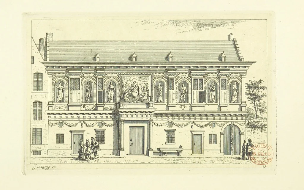 An illustration from Album historique de la ville d'Anvers. Collection de vues et de monuments des temps passés, dessinés d'après nature et gravés sur cuivre par J. Linnig, avec notices historiques par F. H. M, 1864, leaf 156