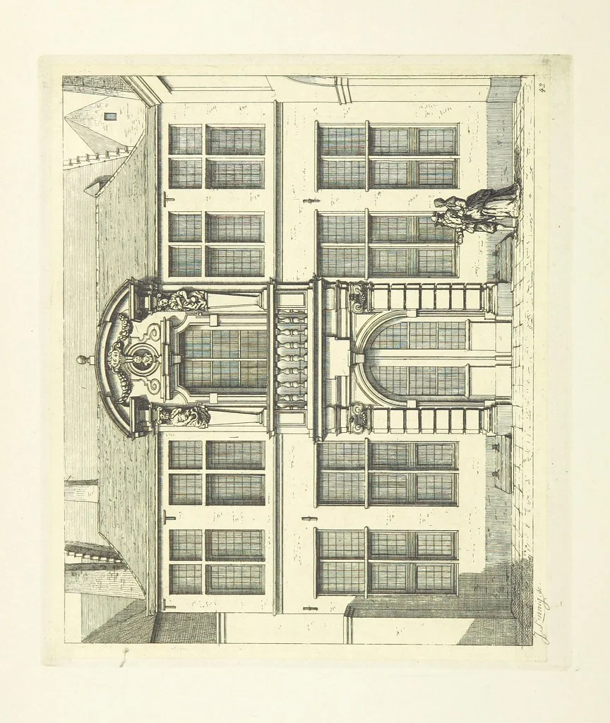 An illustration from Album historique de la ville d'Anvers. Collection de vues et de monuments des temps passés, dessinés d'après nature et gravés sur cuivre par J. Linnig, avec notices historiques par F. H. M, 1864, leaf 184