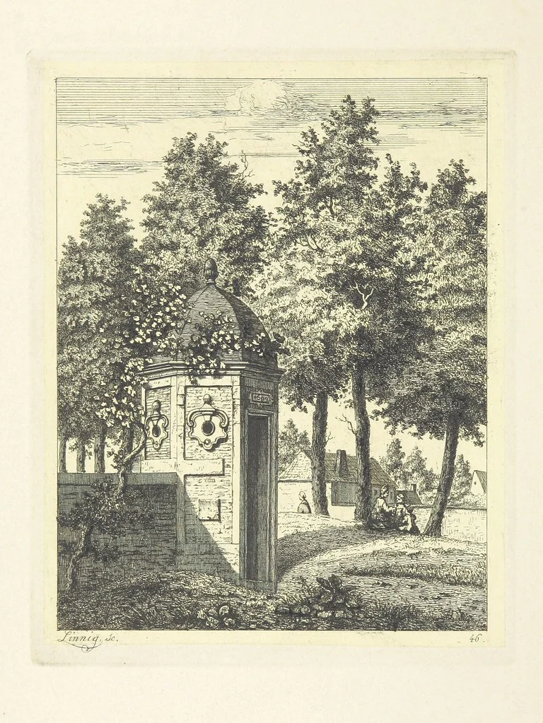 An illustration from Album historique de la ville d'Anvers. Collection de vues et de monuments des temps passés, dessinés d'après nature et gravés sur cuivre par J. Linnig, avec notices historiques par F. H. M, 1864, leaf 200