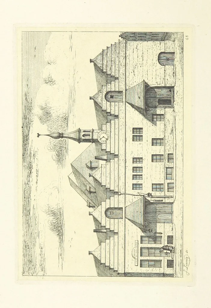 An illustration from Album historique de la ville d'Anvers. Collection de vues et de monuments des temps passés, dessinés d'après nature et gravés sur cuivre par J. Linnig, avec notices historiques par F. H. M, 1864, leaf 208
