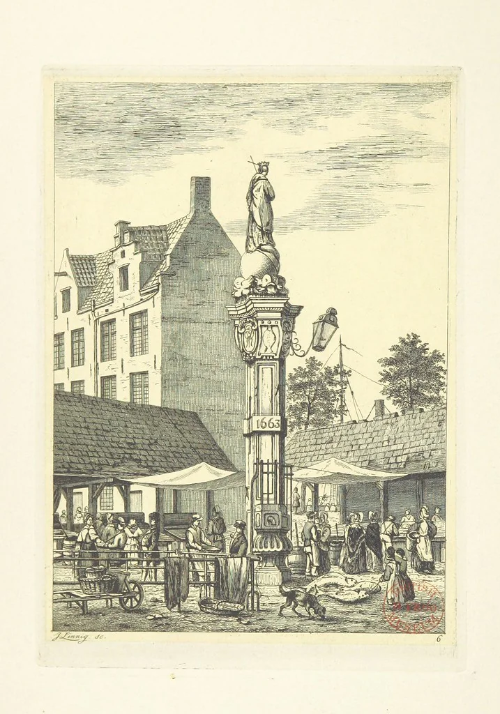 An illustration from Album historique de la ville d'Anvers. Collection de vues et de monuments des temps passés, dessinés d'après nature et gravés sur cuivre par J. Linnig, avec notices historiques par F. H. M, 1864, leaf 40
