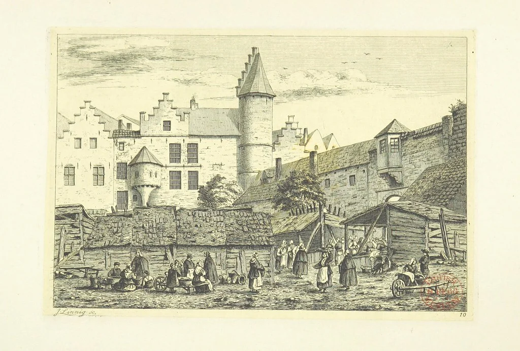 An illustration from Album historique de la ville d'Anvers. Collection de vues et de monuments des temps passés, dessinés d'après nature et gravés sur cuivre par J. Linnig, avec notices historiques par F. H. M, 1864, leaf 56