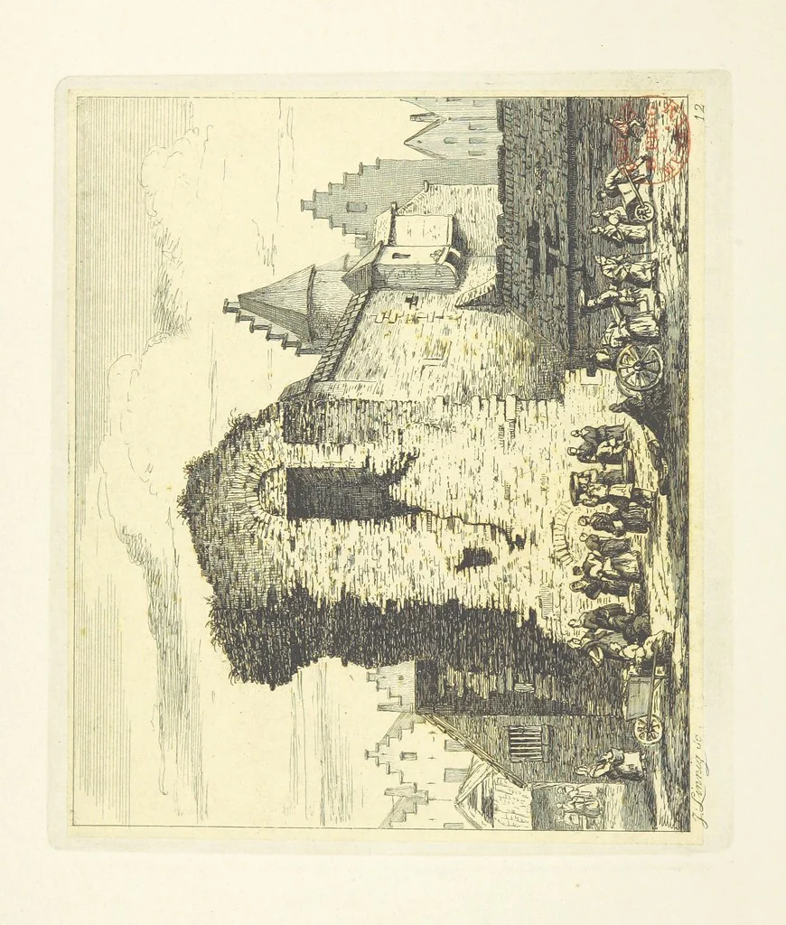 An illustration from Album historique de la ville d'Anvers. Collection de vues et de monuments des temps passés, dessinés d'après nature et gravés sur cuivre par J. Linnig, avec notices historiques par F. H. M, 1864, leaf 64