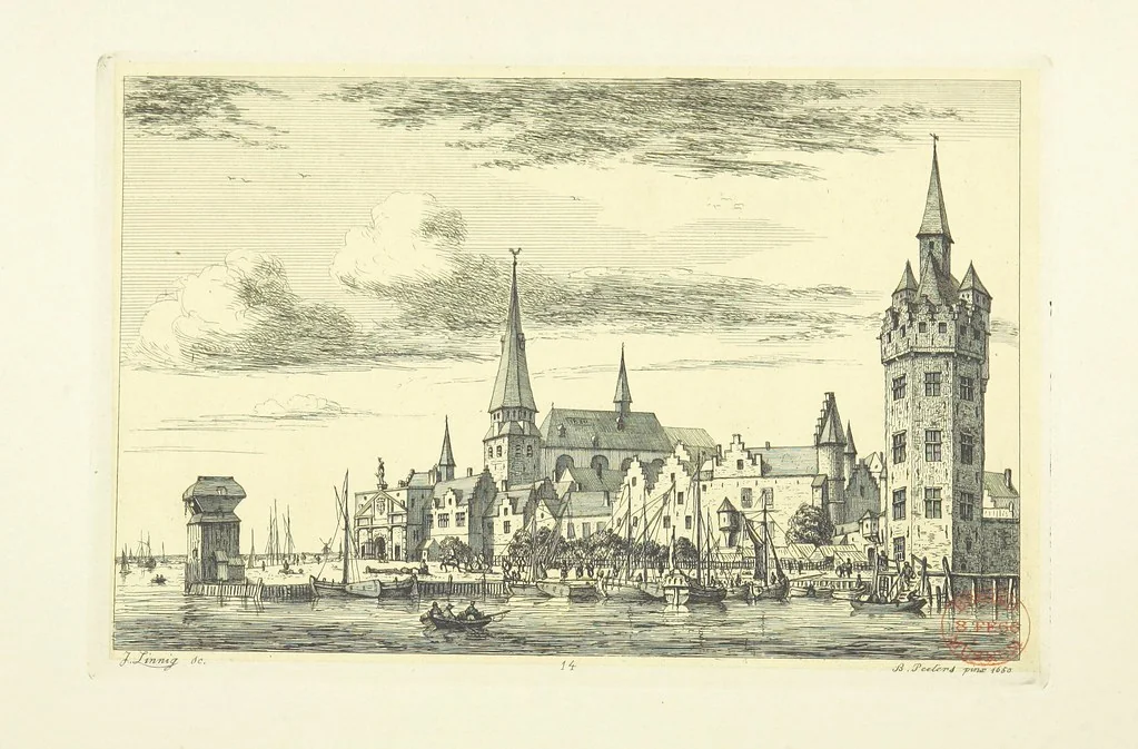 An illustration from Album historique de la ville d'Anvers. Collection de vues et de monuments des temps passés, dessinés d'après nature et gravés sur cuivre par J. Linnig, avec notices historiques par F. H. M, 1864, leaf 72