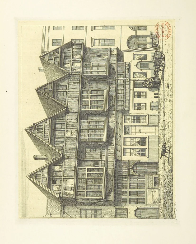 An illustration from Album historique de la ville d'Anvers. Collection de vues et de monuments des temps passés, dessinés d'après nature et gravés sur cuivre par J. Linnig, avec notices historiques par F. H. M, 1864, leaf 76