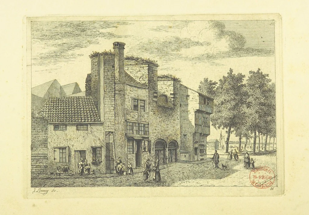 An illustration from Album historique de la ville d'Anvers. Collection de vues et de monuments des temps passés, dessinés d'après nature et gravés sur cuivre par J. Linnig, avec notices historiques par F. H. M, 1864, leaf 80
