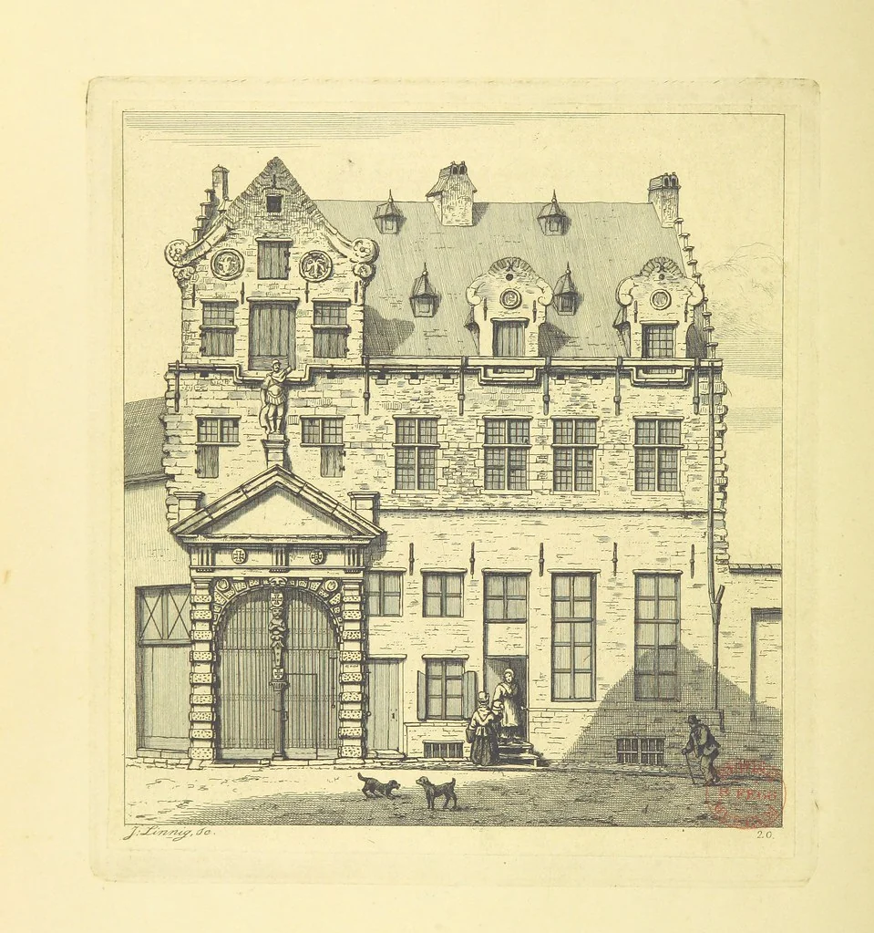 An illustration from Album historique de la ville d'Anvers. Collection de vues et de monuments des temps passés, dessinés d'après nature et gravés sur cuivre par J. Linnig, avec notices historiques par F. H. M, 1864, leaf 96