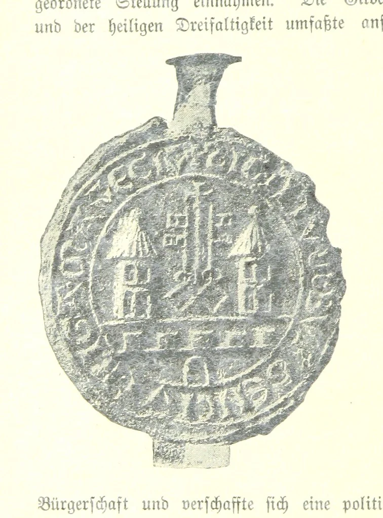 An illustration from Geschichte der Stadt Riga, 1897, leaf 24