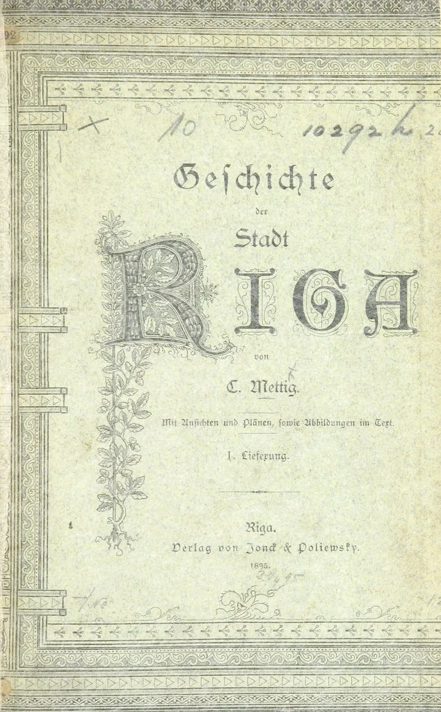 An illustration from Geschichte der Stadt Riga, 1897, leaf 531